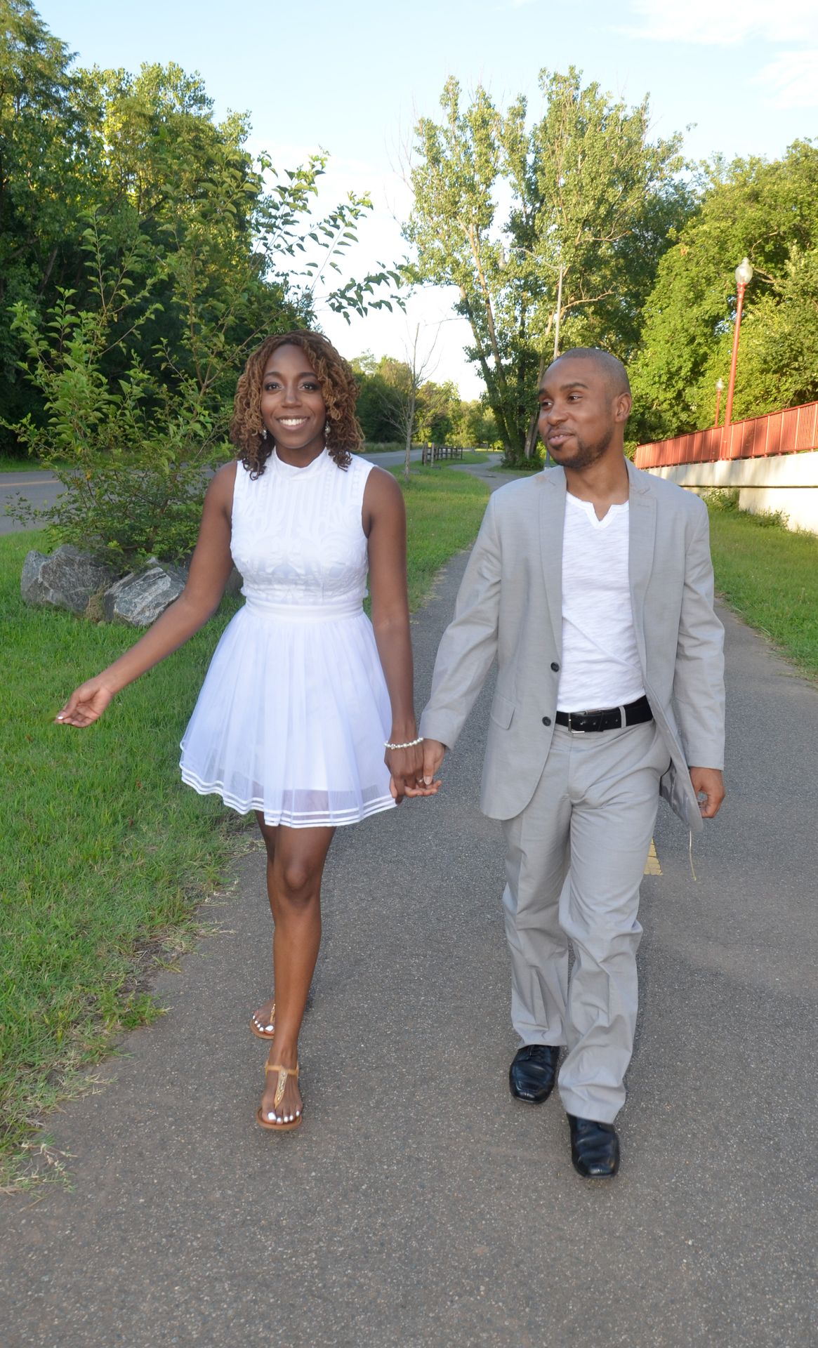couple walking holding hands